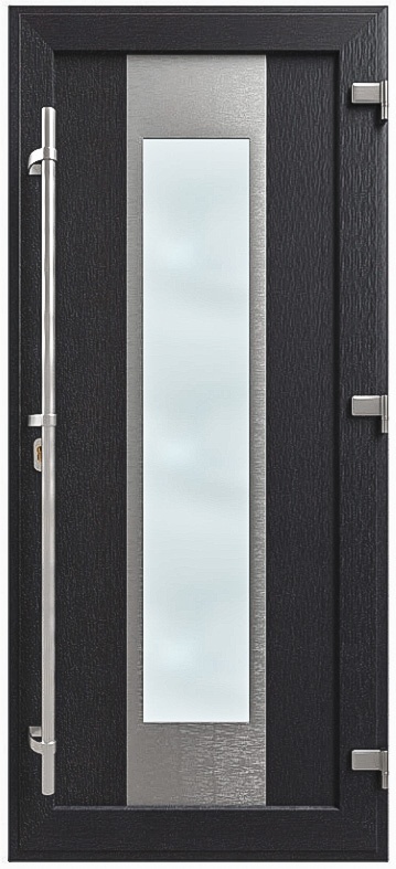 Дверь металлопластиковая Модель HPL-003 Антрацит (940х2005 мм)