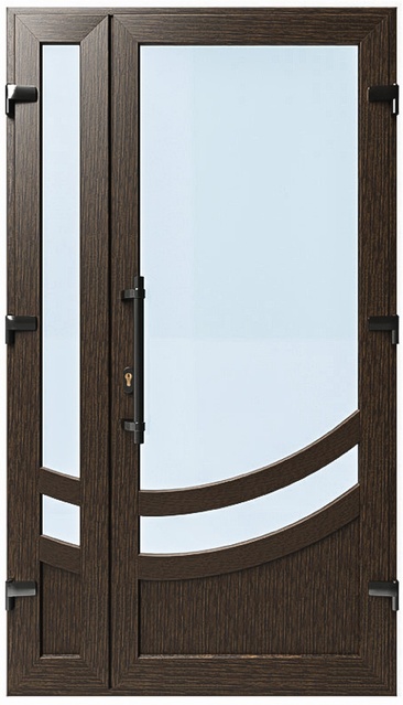 Двері металопластикові Модель №026 Темний дуб (1150х2000 мм)
