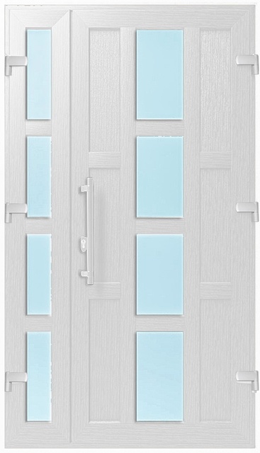Дверь металлопластиковая Модель №039 Белый (1150х2000 мм)