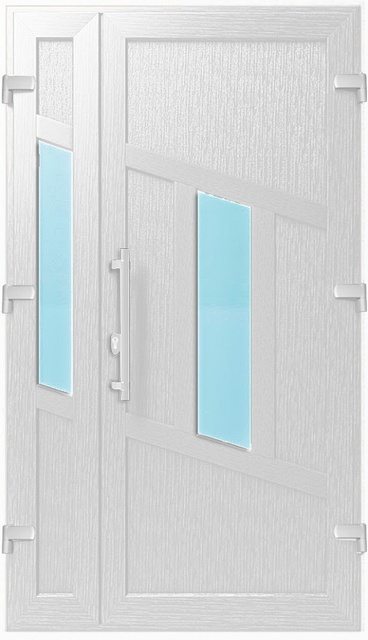 Дверь металлопластиковая Модель №029 Белый (1150х2000 мм)