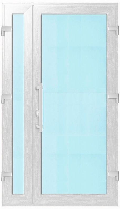 Дверь металлопластиковая Модель №03 Белый (1150х2000 мм)