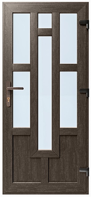 Дверь металлопластиковая Модель №019 Темный дуб (900х2000 мм)