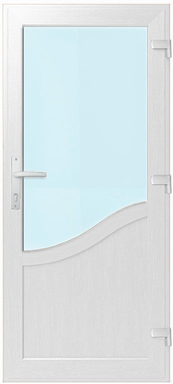 Дверь металлопластиковая Модель №009 Белый (900х2000 мм)