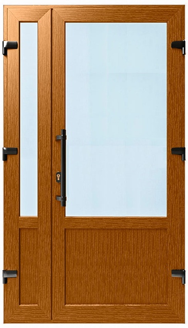 Дверь металлопластиковая Модель №04 Золотой дуб (1150х2000 мм)