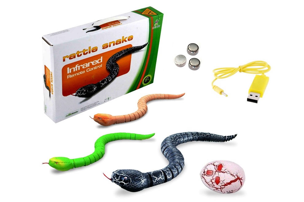 Змея с пультом управления ZF Rattle snake (черная)