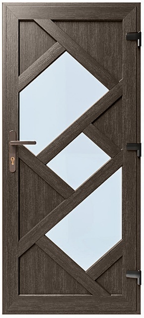 Дверь металлопластиковая Модель №012 Темный дуб (900х2000 мм)