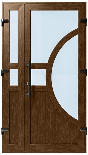 Двері металопластикові Модель №034 Горіх (1150х2000 мм)