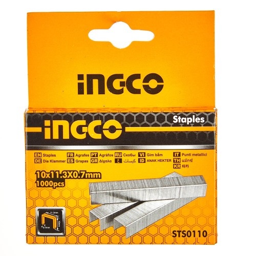 Скоби для степлера тип-53 10×0,7 мм 1000 шт. INGCO