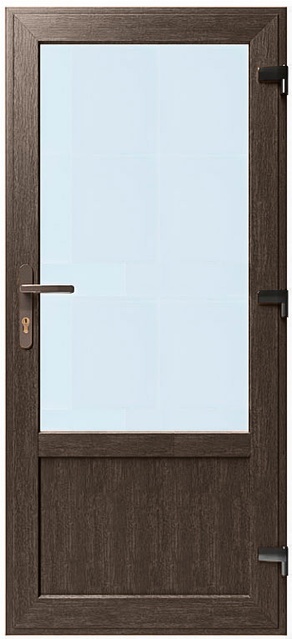 Дверь металлопластиковая Модель №02 Темный дуб (900х2000 мм)