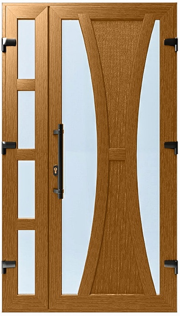 Дверь металлопластиковая Модель №022 Золотой дуб (1150х2000 мм)