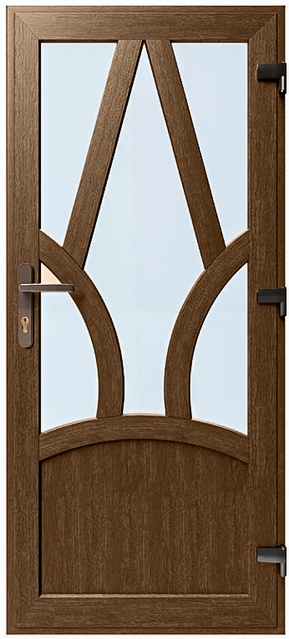Двері металопластикові Модель №013 Горіх (900х2000 мм)