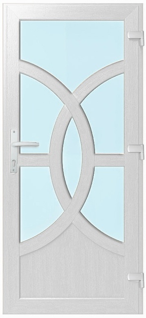 Дверь металлопластиковая Модель №010 Белый (900х2000 мм)