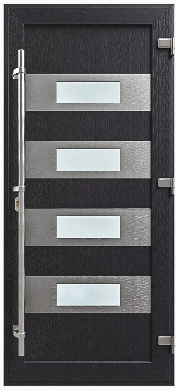 Дверь металлопластиковая Модель HPL-005 Антрацит (940х2005 мм)