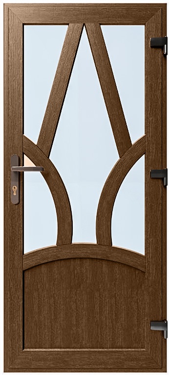 Дверь металлопластиковая Модель №013 Орех (900х2000 мм)