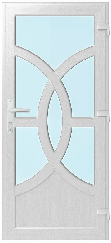 Дверь металлопластиковая Модель №010 Белый (900х2000 мм)