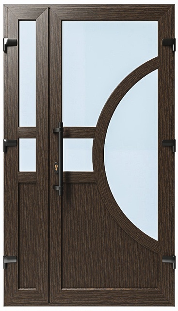Двері металопластикові Модель №034 Темний дуб (1150х2000 мм)