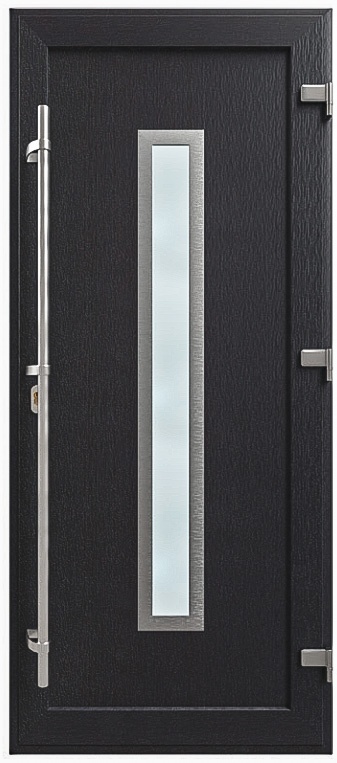 Дверь металлопластиковая Модель HPL-007 Антрацит (940х2005 мм)