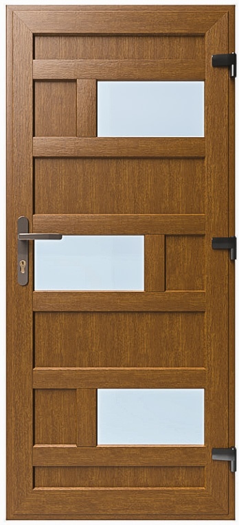 Дверь металлопластиковая Модель №008 Золотой дуб (900х2000 мм)