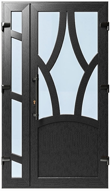 Дверь металлопластиковая Модель №031 Антрацит (1150х2000 мм)