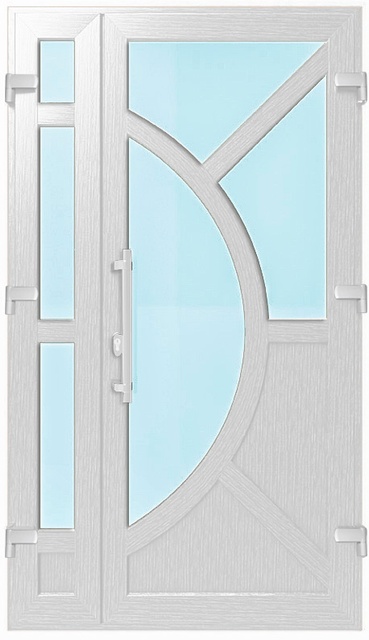 Дверь металлопластиковая Модель №030 Белый (1150х2000 мм)