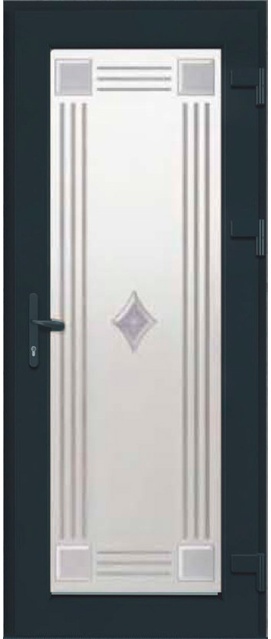 Дверь металлопластиковая Модель Dekor-032 Антрацит (900х2000 мм)