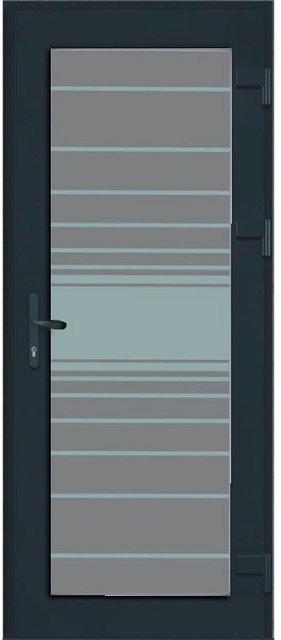 Дверь металлопластиковая Модель Dekor-010 Антрацит (900х2000 мм)