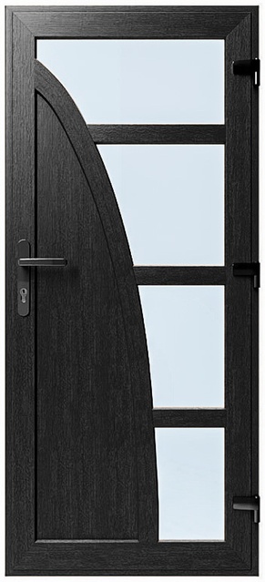 Дверь металлопластиковая Модель №002 Антрацит (900х2000 мм)