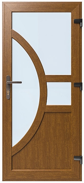 Дверь металлопластиковая Модель №001 Золотой дуб (900х2000 мм)