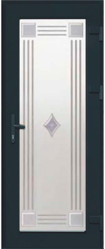 Двері металопластикові Модель Dekor-032 Антрацит (900х2000 мм)