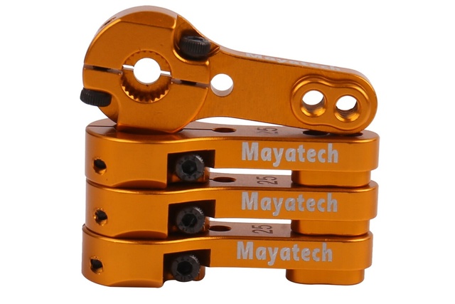 Рычаг сервопривода Mayatech 25T металл стандарт (золотой)
