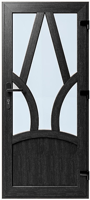 Дверь металлопластиковая Модель №013 Антрацит (900х2000 мм)