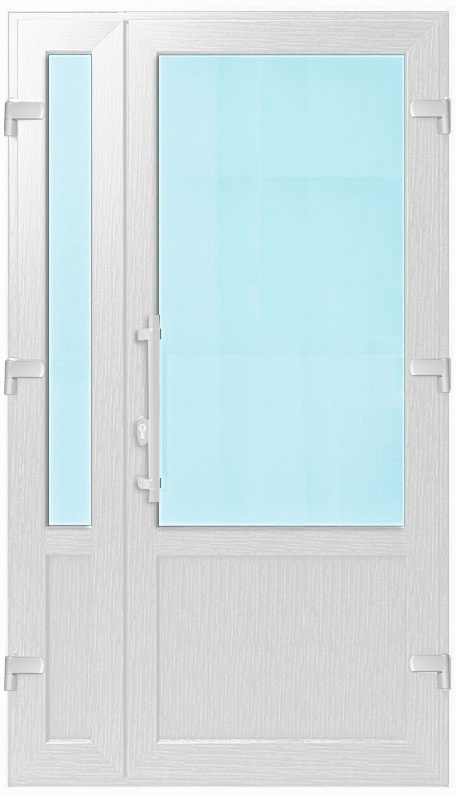 Дверь металлопластиковая Модель №04 Белый (1150х2000 мм)