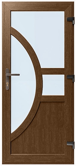 Дверь металлопластиковая Модель №001 Орех (900х2000 мм)
