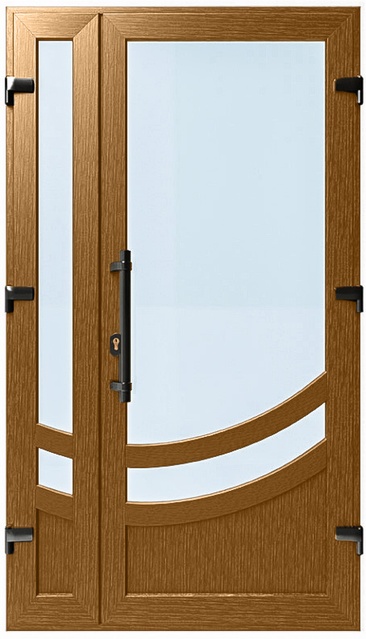 Дверь металлопластиковая Модель №026 Золотой дуб (1150х2000 мм)