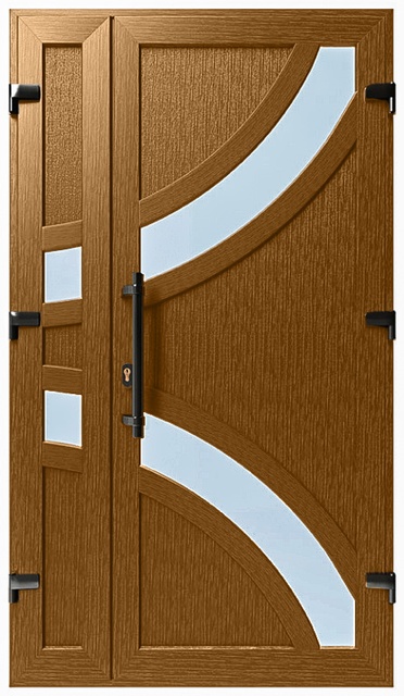 Двері металопластикові Модель №037 Золотий дуб (1150х2000 мм)