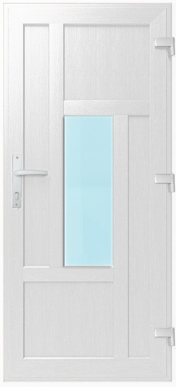 Дверь металлопластиковая Модель №011 Белый (900х2000 мм)