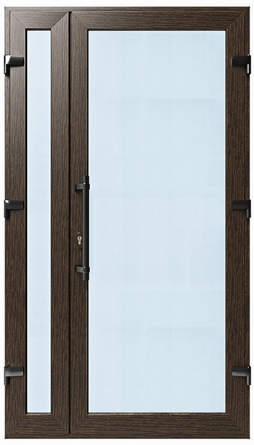 Дверь металлопластиковая Модель №03 Темный дуб (1150х2000 мм)