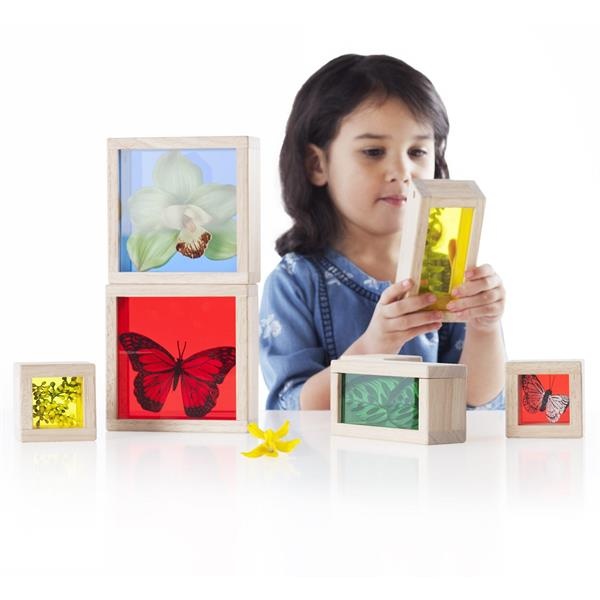 Ігровий набір блоків Guidecraft Natural Play Скарби в кольорових ящиках (G3085)