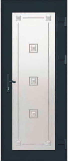Дверь металлопластиковая Модель Dekor-031 Антрацит (900х2000 мм)