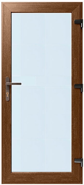 Дверь металлопластиковая Модель №01 Орех (900х2000 мм)