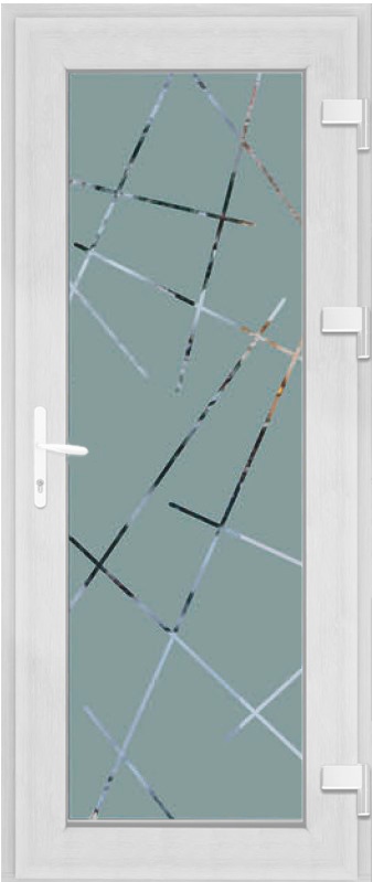 Двері металопластикові Модель Dekor-007 Білий (900х2000 мм)