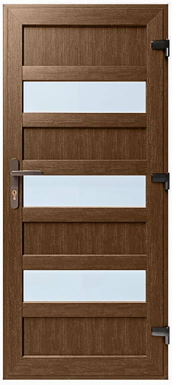 Дверь металлопластиковая Модель №021 Орех (900х2000 мм)