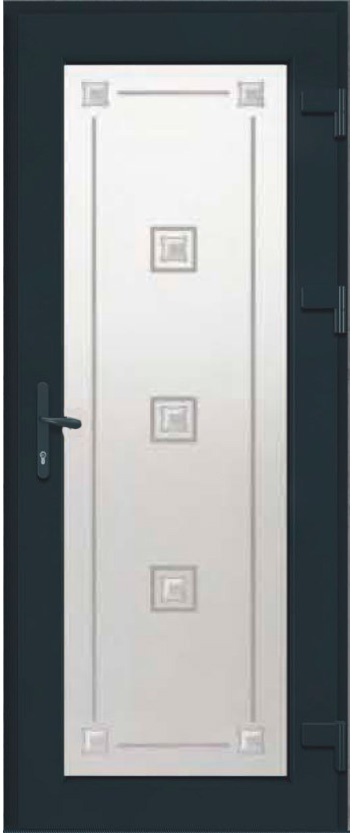 Двері металопластикові Модель Dekor-031 Антрацит (900х2000 мм)