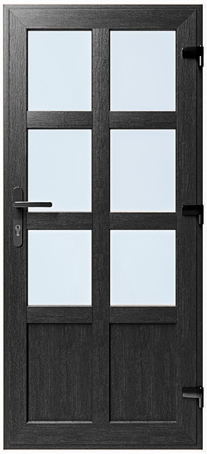 Дверь металлопластиковая Модель №020 Антрацит (900х2000 мм)