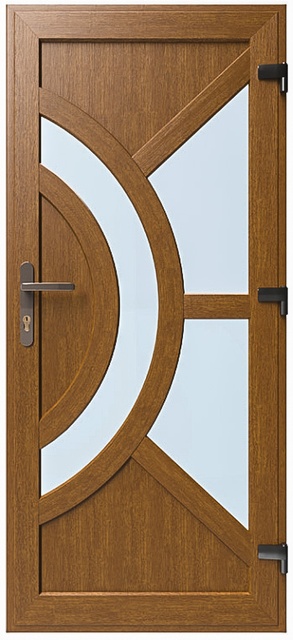 Дверь металлопластиковая Модель №016 Золотой дуб (900х2000 мм)