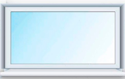 Окно металлопластиковое Steko S700 (70мм) 1000х500 Белое глухое