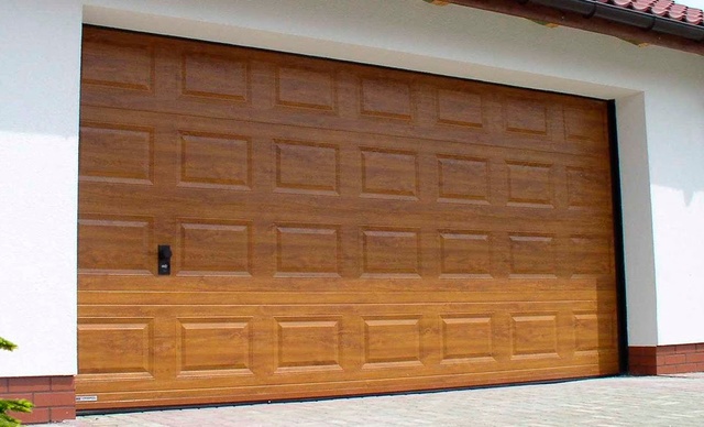 Ворота гаражные Алютех Prestige 2500х2500, цвет золотой дуб