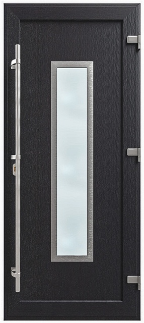 Дверь металлопластиковая Модель HPL-002 Антрацит (940х2005 мм)