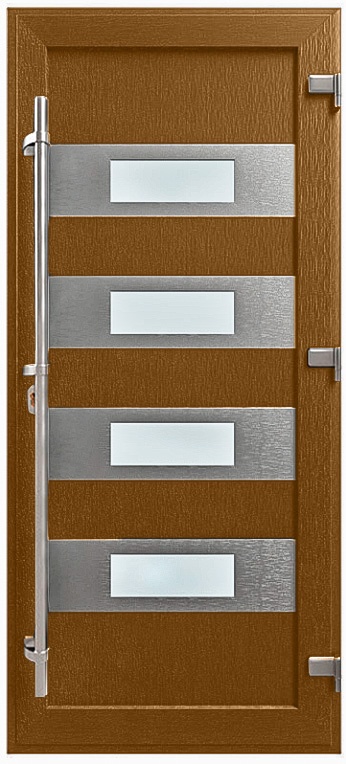 Дверь металлопластиковая Модель HPL-005 Золотой дуб (940х2005 мм)