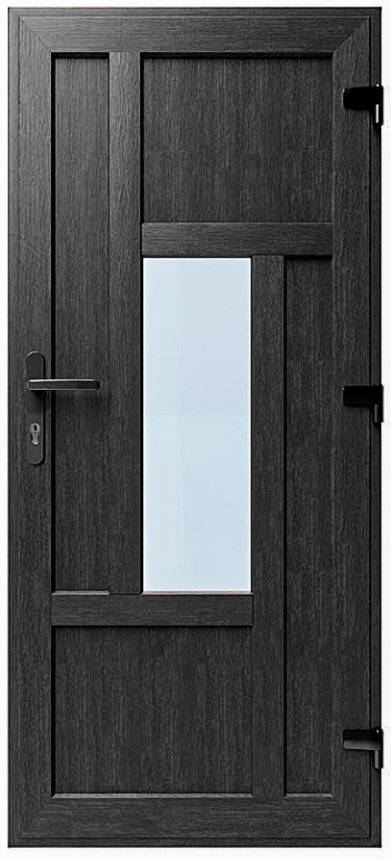Двері металопластикові Модель №011 Антрацит (900х2000 мм)
